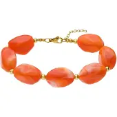 Lucardi Bracelet or / orange