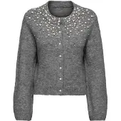 ONLY Cardigan 'ONLMIGGIE' gris chiné