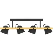Eglo HORNWOOD-Z Applique/plafonnier Lampe éclairage - L78 x l14 x H16 cm - noir, marron - IP20