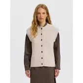 Selected Laine Gilet Tricoté Femme Gris XXL