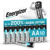 Energizer Piles Max Plus AA (lot de 10) - Piles alcalines, 1,5 V