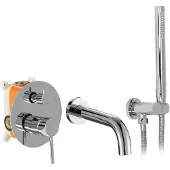 REA Robinet De Baignoire Encastré Lungo Chrome + Box