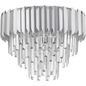 Nova Luce Plafonnier Magnolia chrome et cristal Ø 50cm