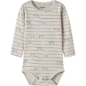 Name it Barboteuse / body 'NBMNALAS' brun foncé / gris clair
