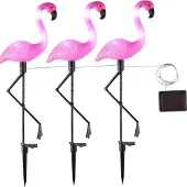 Huismerk Solar LED Lampes de jardin Flamingo 3 pcs.