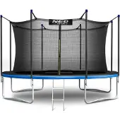 Neo-Sport Trampoline de jardin 14ft/435cm avec filet intérieur et échelle