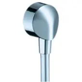 Hansgrohe Coude de raccordement mural Fix-Fit avec RV et ventilation des tuyaux, 1 pièce.