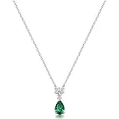 Brosway - Lovely Life Green Fancy Silver Necklace FLG109, (Argent)