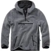 Brandit Veste en polaire gris basalte / noir