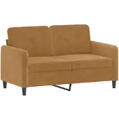 vidaXL Ensemble de canapés 3 pièces avec coussins Marron Velours