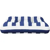 vidaXL Coussin De Palette Rayure Bleue/Blanche 58x58x10 Cm Tissu