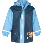 Playshoes Veste mi-saison 'Baustelle' bleu marine / bleu clair / orange / rouge / blanc