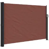 vidaXL Marquise latérale extensible brun 140x600 cm