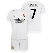 Real Madrid 25/26 Vinicius Home Short Sleeve Set Blanc 8 Years Enfants