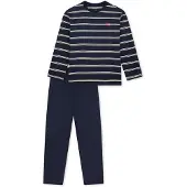 Schiesser Pyjama 'Nightwear' bleu nuit / blanc