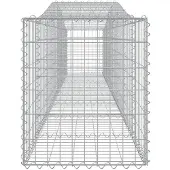 vidaXL Gabions avec arc surélevé 25 pcs. 400x50x60/80cm Fer galvanisé