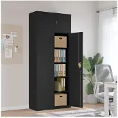 vidaXL Classeur noir 90x40x220 cm acier