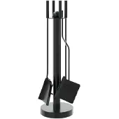 vidaXL Ensemble d'ustensiles de cheminée 5 pièces 18 x 56 cm Acier
