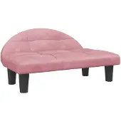 vidaXL Lit pour chien rose 70x52x30 cm velours