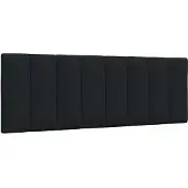 vidaXL Coussin de tête de lit "Hanko" Noir 120 cm Tissu