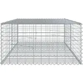 vidaXL Gabion avec couvercle 200x100x50 cm Fer galvanisé
