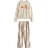 Next Pyjama crème / écru / marron / orange
