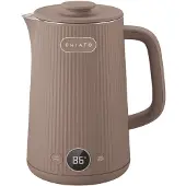 Chiato Bouilloire électrique heatPLAY Groove – 1.7 L, gris-brun
