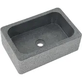 vidaXL Lavabo 45x30x15 cm pierre de rivière noir