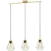 Eglo 43682 TARBES E27 triple suspension 795x175mm laiton brossé