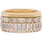 GUESS Bague 'LES BAGUETTES' or / transparent