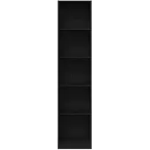 vidaXL Bibliothèque En Chêne Noir 40 X 24 X 176 Cm Bois D'ingénierie