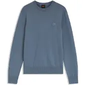 BOSS Pull en coton mélangé avec écusson logo