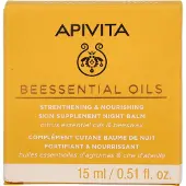 Apivita Beessential Oils Strengthening & Nourishing Night Balm baume de nuit visage nutrition et hydratation 15 ml