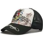 Ed Hardy Casquette Eagle Patch Trucker - Blanc, Blanc