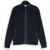 Tom Tailor Veste de survêtement bleu foncé