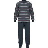 Ammann Pyjama long ' Barcelona ' bleu nuit / rouge / blanc