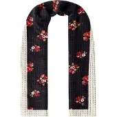 Pepe Jeans Écharpe 'Fey' rouge feu / noir / blanc naturel