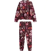 Next Pyjama violet clair / orange foncé / bourgogne / noir