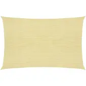 vidaXL Voile d'ombrage 160 g/m² Beige 2x3,5 m PEHD