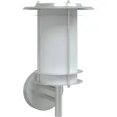 vidaXL Applique murale extérieure argentée acier inoxydable