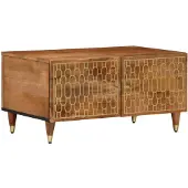 vidaXL Table basse 80x50x40 cm en bois massif de manguier