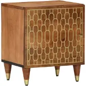 vidaXL Table de chevet 40x33x46 cm Bois de manguier solide