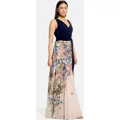 Vera Mont Robe de soirée écru / bleu clair / bleu foncé / melon