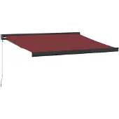 vidaXL Auvent manuel rouge vin 350x250 cm