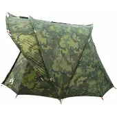 vidaXL Tente de pêche 4 personnes motif camouflage étanche à l'eau