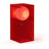 Bang Lớp Small Rectangle Lampe de Table Red acrylic