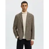 Selected Laine Mélangée Blazer À Simple Boutonnage Homme Marron 52