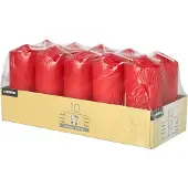 Papstar Bougies piliers, 40 mm, rouge, paquet de 10 Diamètre : 40 mm, Hauteur : 90 mm, Durée de combustion (10 pcs)