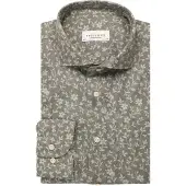 Profuomo Slim Fit Chemise vert, Fleurs