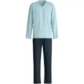 Calida Pyjama long 'Relax Imprint' bleu clair
